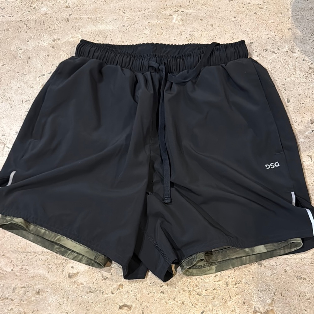 DSG Black Athletic Shorts with Reflective Details
